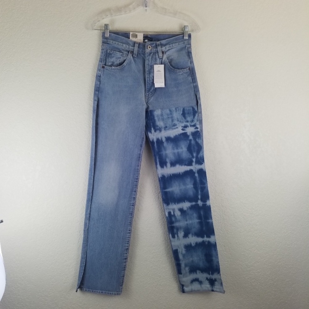 Levi’s tie dye slit jeans